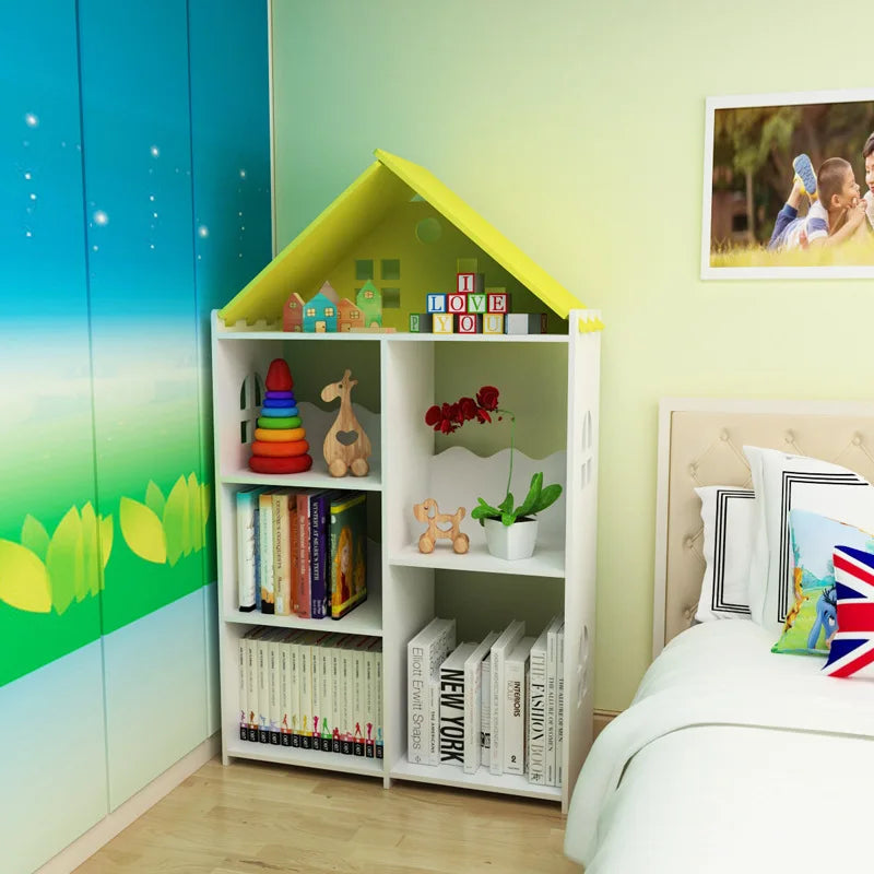 Estantería de almacenamiento sencilla y moderna para libros ilustrados de niños, estantería para el hogar, estantería de almacenamiento, Simple, envío directo