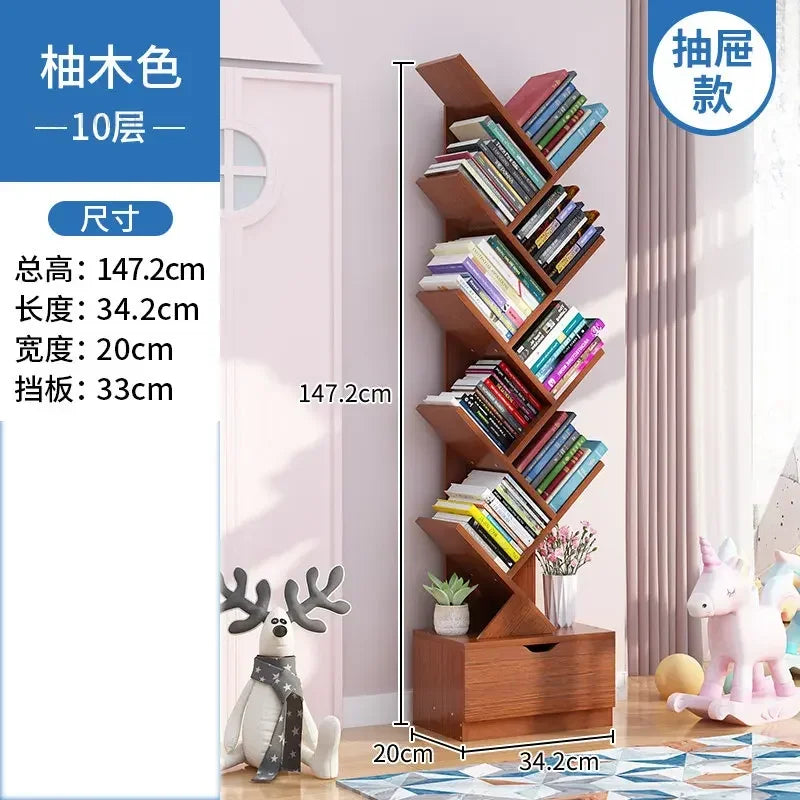 Estantes de lujo para niños, muebles para el hogar, estanterías en forma de árbol, estantería sencilla y pequeña para sala de estar, almacenamiento b