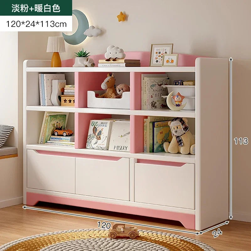 Estanterías para niños, estantería para niños, estantería de juguete, biblioteca, estanterías para niños, estantes para libros, muebles para bebés, sala Songmics