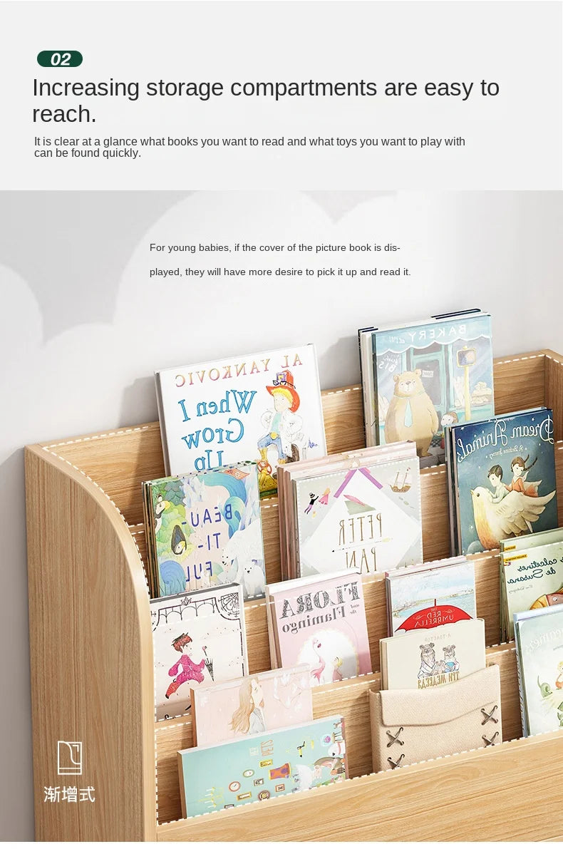 Children's storage bookcase in a variety of styles and colors