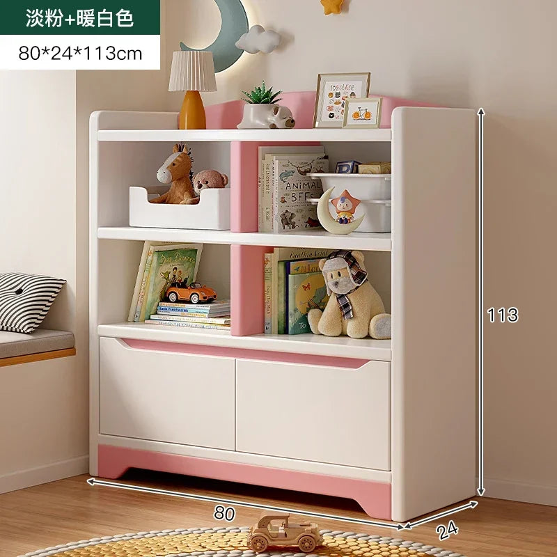 Estanterías para niños, estantería para niños, estantería de juguete, biblioteca, estanterías para niños, estantes para libros, muebles para bebés, sala Songmics