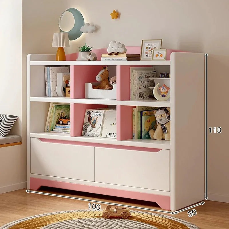 Estanterías para niños, estantería para niños, estantería de juguete, biblioteca, estanterías para niños, estantes para libros, muebles para bebés, sala Songmics