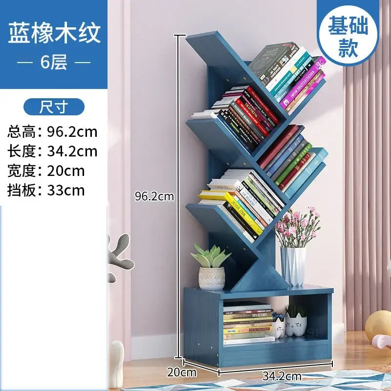 Estantes de lujo para niños, muebles para el hogar, estanterías en forma de árbol, estantería sencilla y pequeña para sala de estar, almacenamiento b