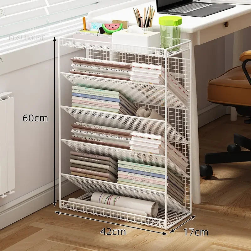 Children's Bookcases Floor Shelves Desk Side Simple Children's Movable Wheeled Book Storage Bookshelves Children's Furniture R