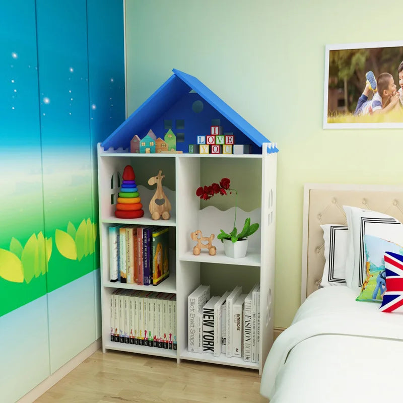 Estantería de almacenamiento sencilla y moderna para libros ilustrados de niños, estantería para el hogar, estantería de almacenamiento, Simple, envío directo