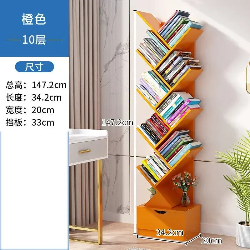 Estantes de lujo para niños, muebles para el hogar, estanterías en forma de árbol, estantería sencilla y pequeña para sala de estar, almacenamiento b