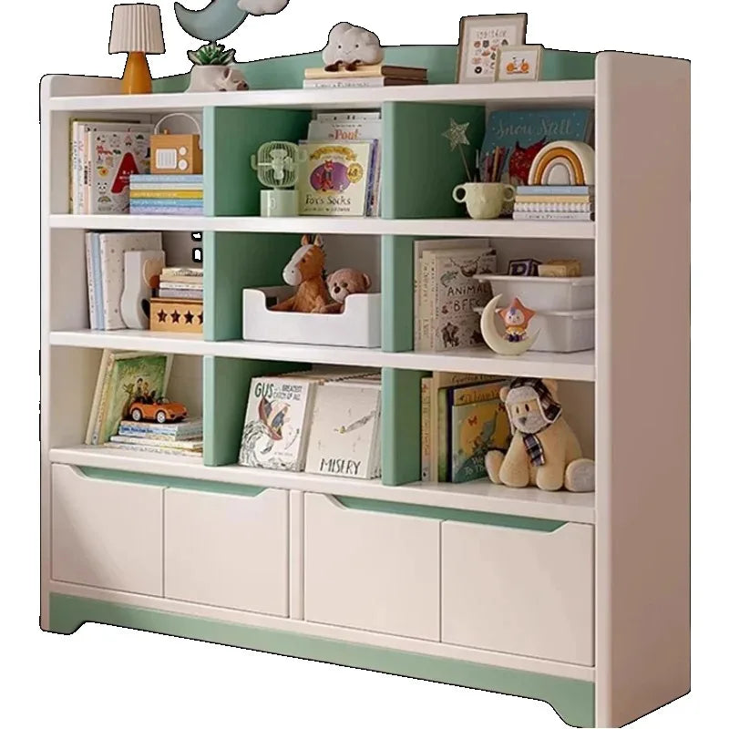 Estanterías para niños, estantería para niños, estantería de juguete, biblioteca, estanterías para niños, estantes para libros, muebles para bebés, sala Songmics