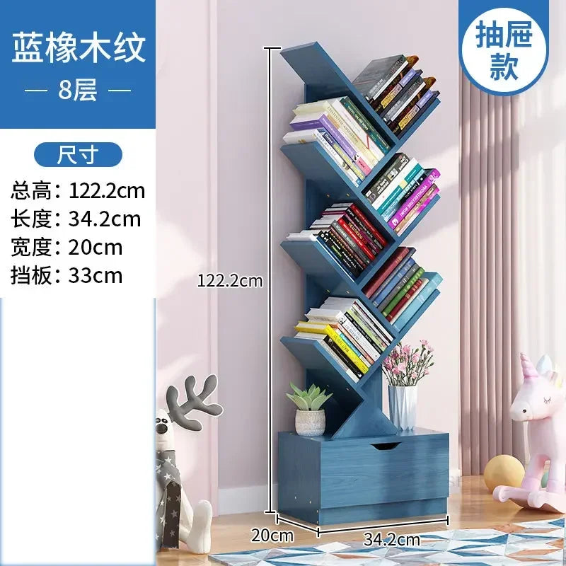 Estantes de lujo para niños, muebles para el hogar, estanterías en forma de árbol, estantería sencilla y pequeña para sala de estar, almacenamiento b