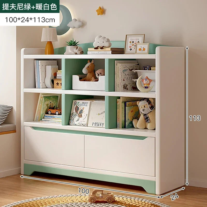 Estanterías para niños, estantería para niños, estantería de juguete, biblioteca, estanterías para niños, estantes para libros, muebles para bebés, sala Songmics