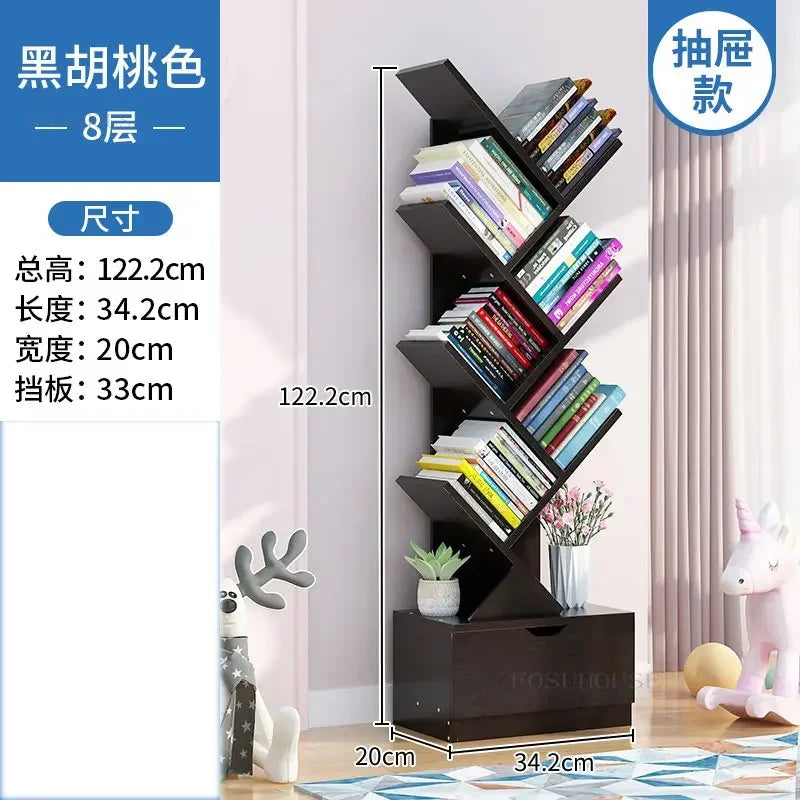 Estantes de lujo para niños, muebles para el hogar, estanterías en forma de árbol, estantería sencilla y pequeña para sala de estar, almacenamiento b
