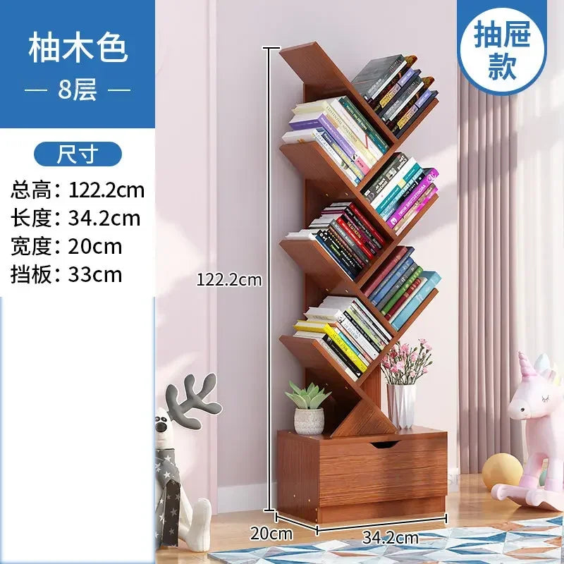 Estantes de lujo para niños, muebles para el hogar, estanterías en forma de árbol, estantería sencilla y pequeña para sala de estar, almacenamiento b