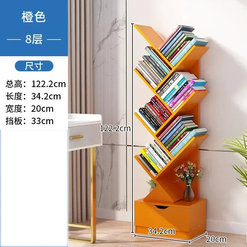 Estantes de lujo para niños, muebles para el hogar, estanterías en forma de árbol, estantería sencilla y pequeña para sala de estar, almacenamiento b
