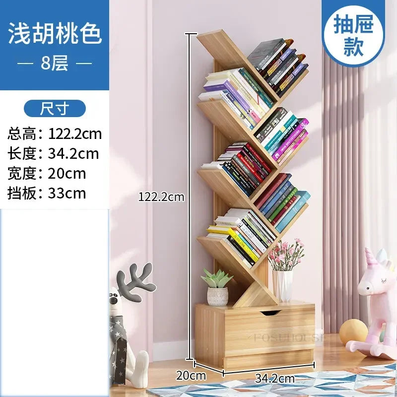 Estantes de lujo para niños, muebles para el hogar, estanterías en forma de árbol, estantería sencilla y pequeña para sala de estar, almacenamiento b