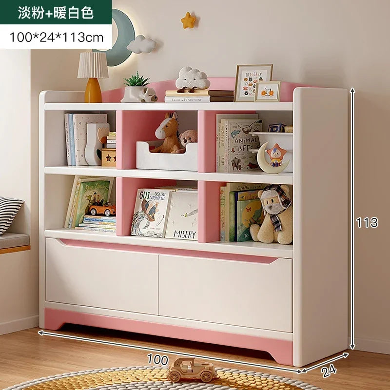 Estanterías para niños, estantería para niños, estantería de juguete, biblioteca, estanterías para niños, estantes para libros, muebles para bebés, sala Songmics