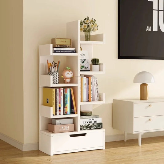 Gabinete de almacenamiento para niños, estantería para niños, librería, libros, accesorios, estante para libros, muebles, organizar juguetes, blanco