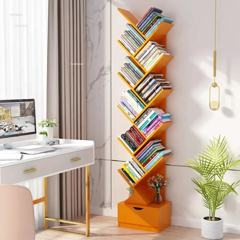 Estantes de lujo para niños, muebles para el hogar, estanterías en forma de árbol, estantería sencilla y pequeña para sala de estar, almacenamiento b